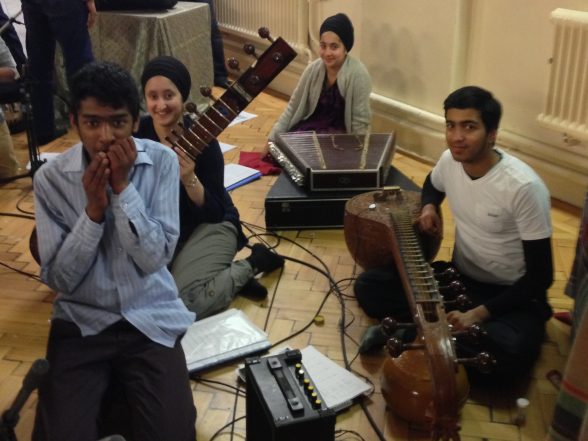 Raam with fellow SAMYO members during the CD recording