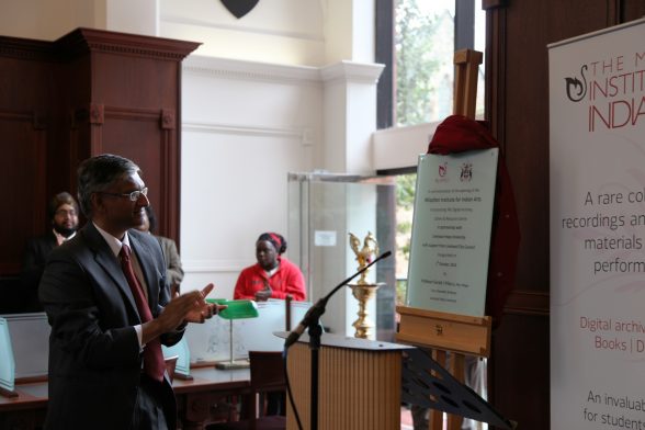 Unveiling the commemorative plaque